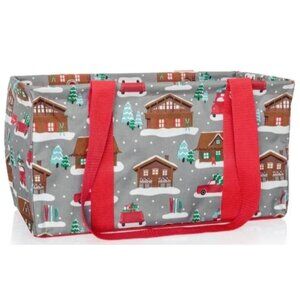 Thirty One Large Utility Tote *Snowy Ski Lodge*